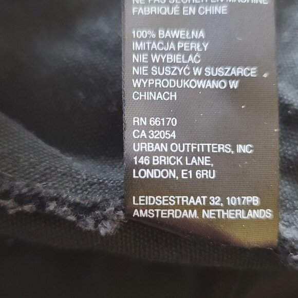 Serefina Frayed Bucket Hat Pearl Embellished Black Cotton Boho NWOT - Picture 8 of 10